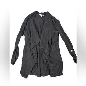 SIZE XS - Nanette Lepore Textured Knit Cardigan - Black